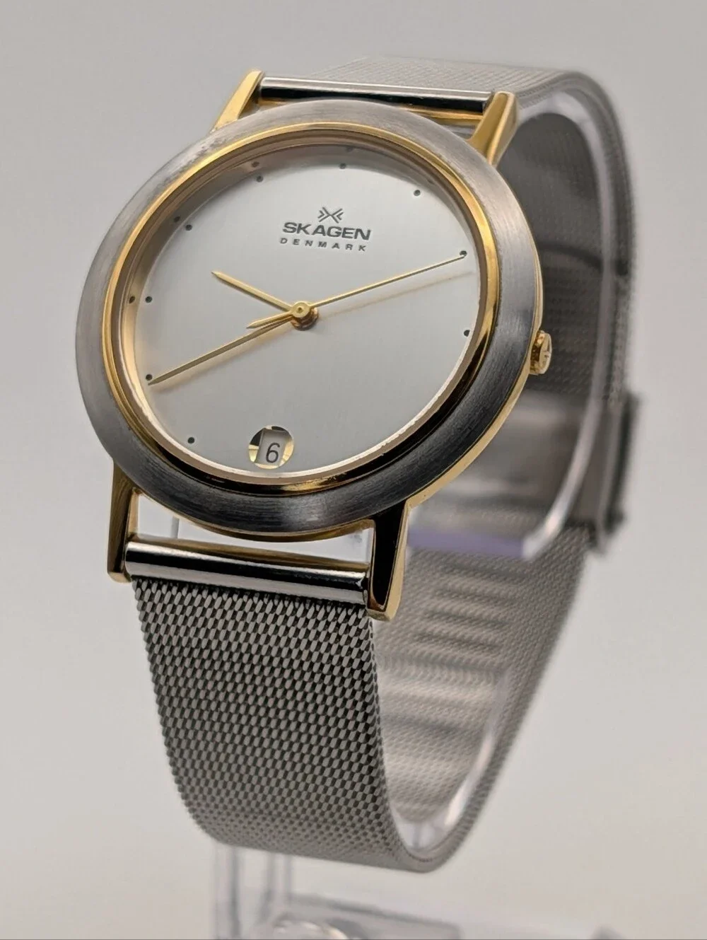 Skagen Two-Tone Mesh Bracelet Watch - Silver & Gold